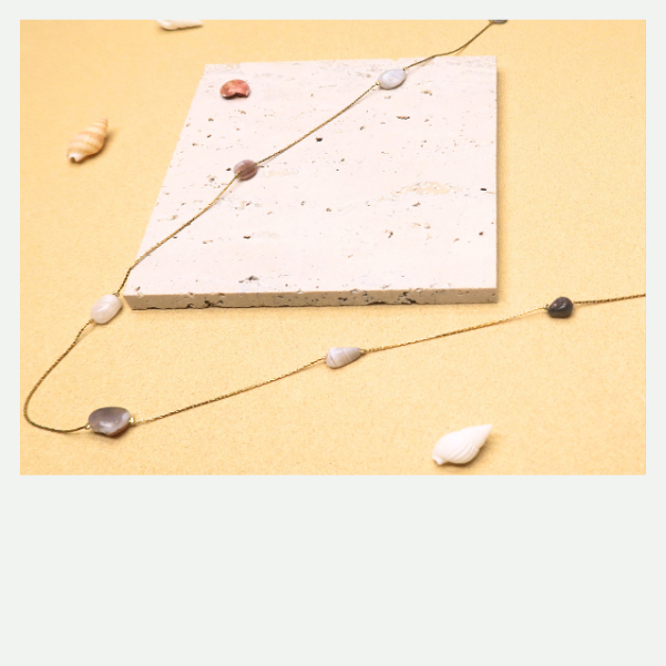 DIY Sautoir chaîne serpent et agate