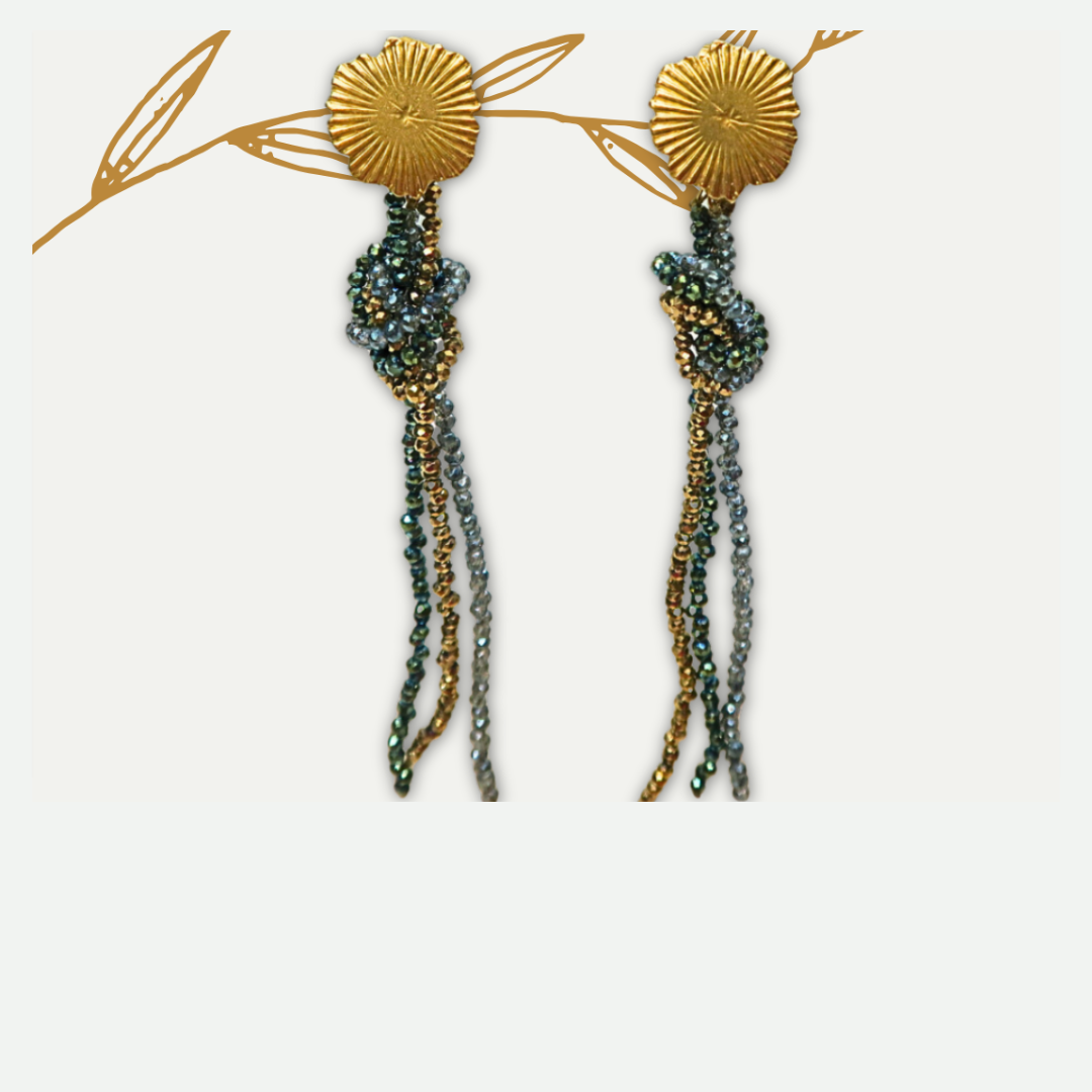 DIY Boucles d'oreilles perles nouées