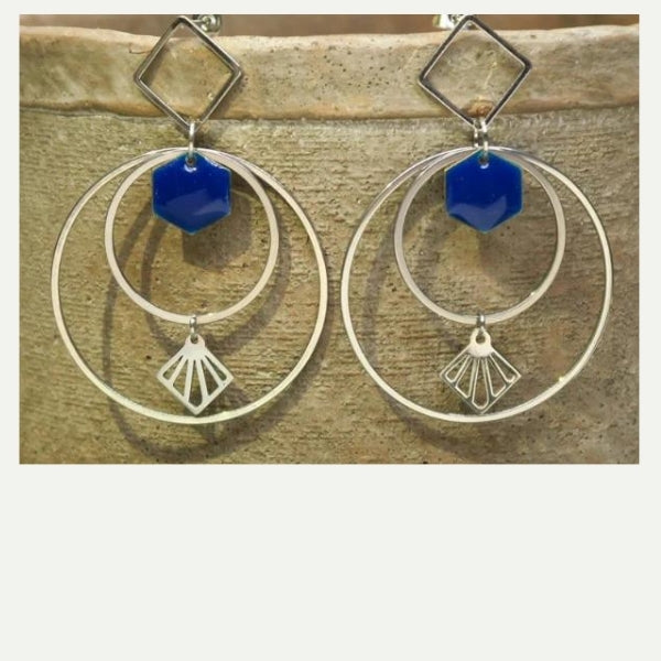DIY Boucles d’oreilles en acier argent