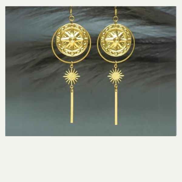DIY boucles d'oreilles dorées Aveize