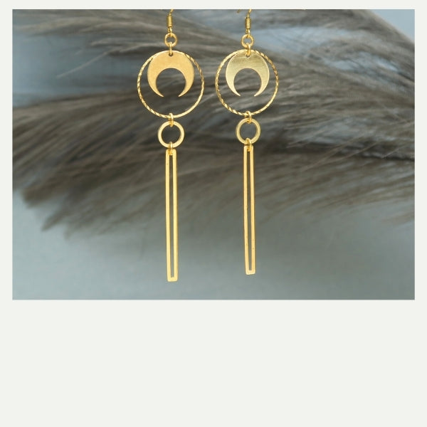 DIY boucles d’oreilles dorées Chabanière