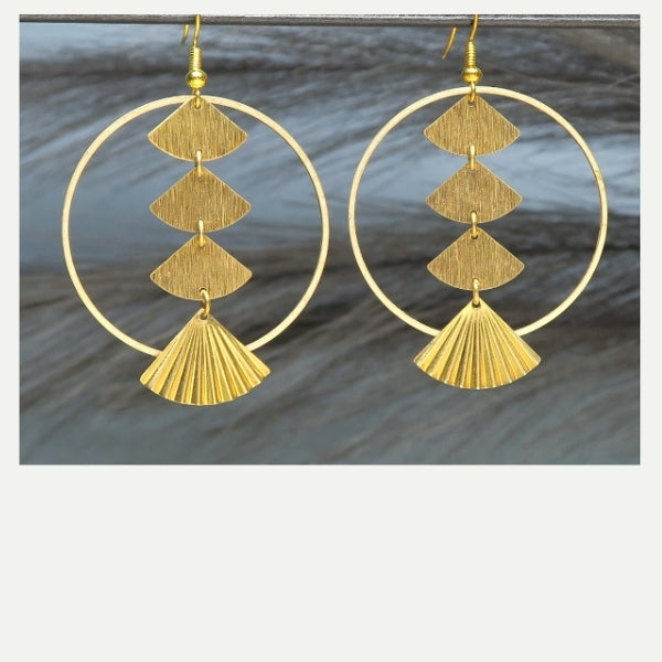 DIY boucles d’oreilles dorées Marcy