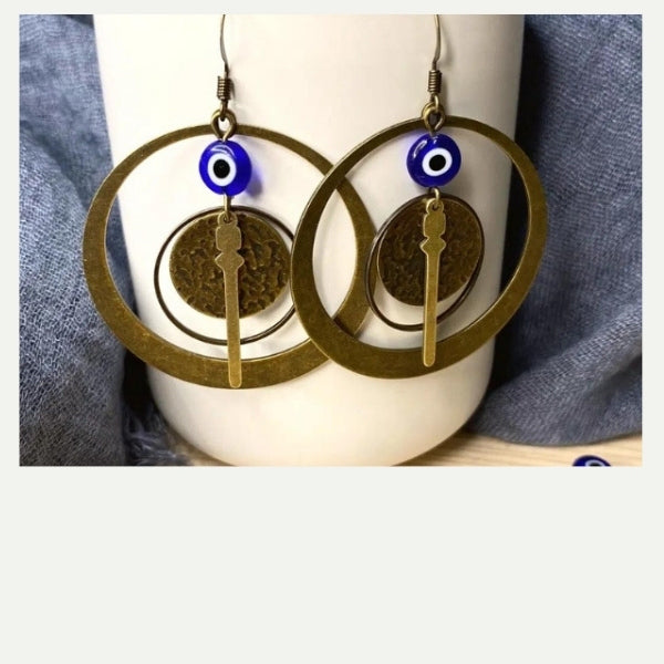 DIY boucles d'oreilles oeil de Nazar