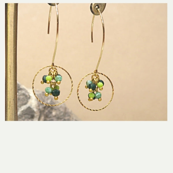 DIY grappes de perles vertes