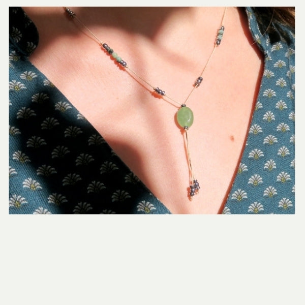 DIY collier cordon fin