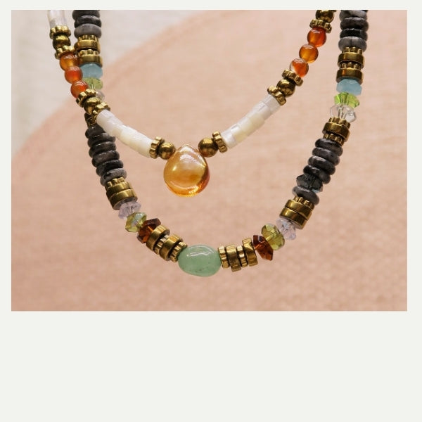 DIY collier heishi en pierres