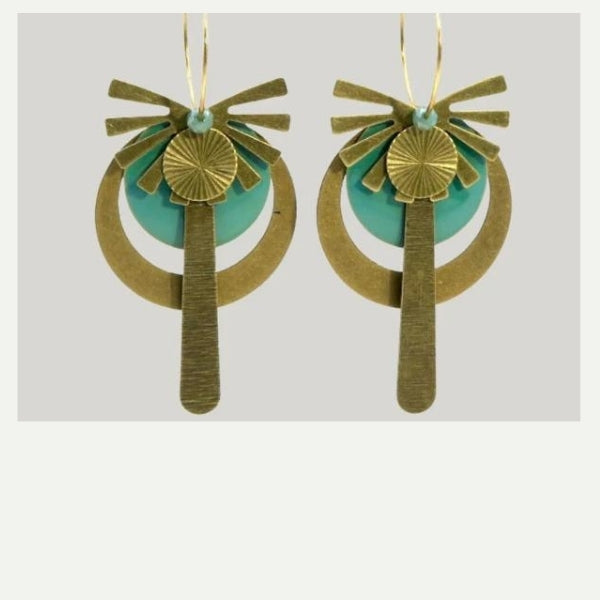 DIY boucles d'oreilles horizon bronze