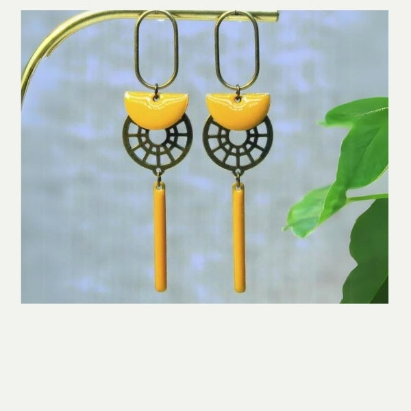 DIY boucles cadran jaune