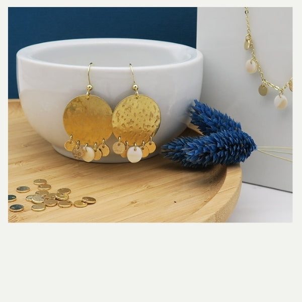 Tuto boucles d'oreilles nacrées