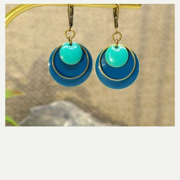 DIY boucles d'oreilles breloques bicolores