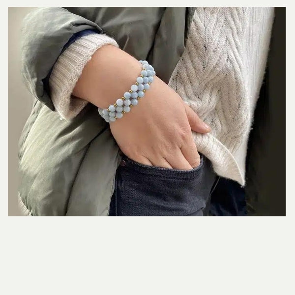Tuto bracelet tissé en grosses perles