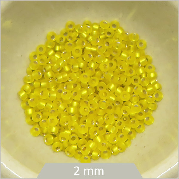 5g de perles Miyuki Rocaille 11/0, 0006F jaune vif mat