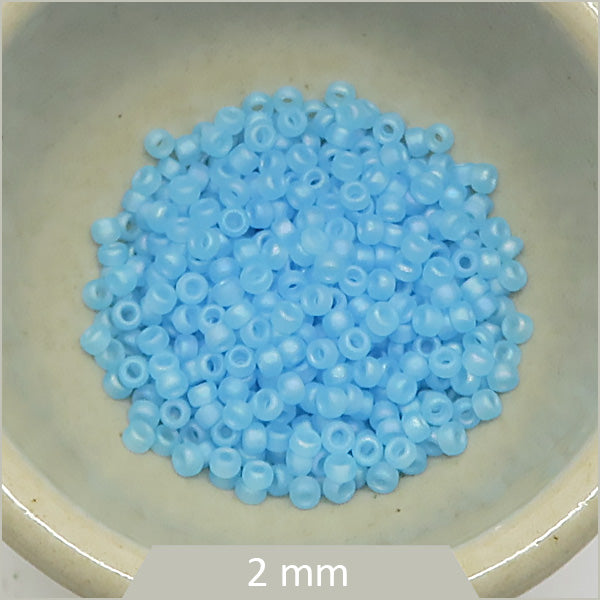 5g Rocaille Miyuki 11/0, 0148 bleu mat
