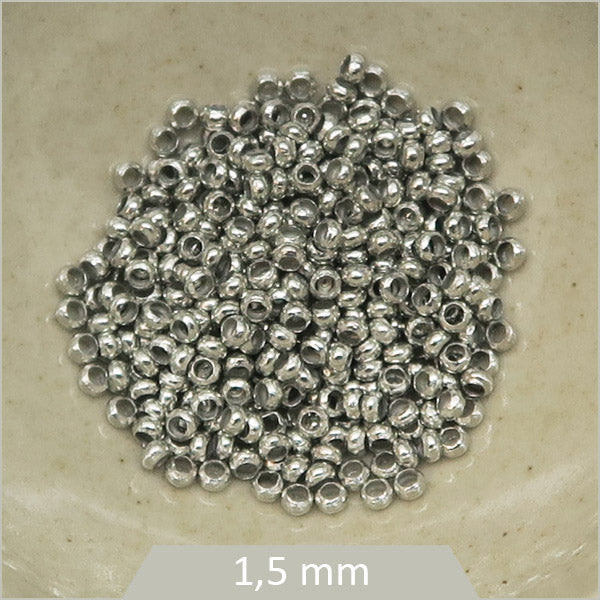 2gr (env.250pcs) perles à écraser laiton 1.5mm