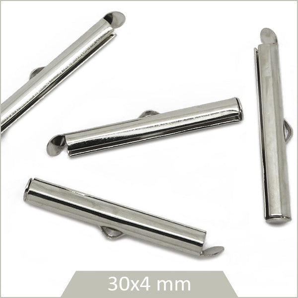 4 embouts tubes acier inoxydable 304 18k, 30 mm