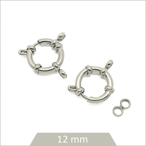 2 fermoirs bouées en acier
