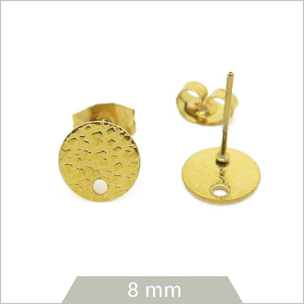 Clous d'oreilles disques fondus en argent sterling faits main : boucles d'oreilles texturées organiques Clous d'oreilles disques fondus en argent sterling faits main : boucles d'oreilles texturées organiques