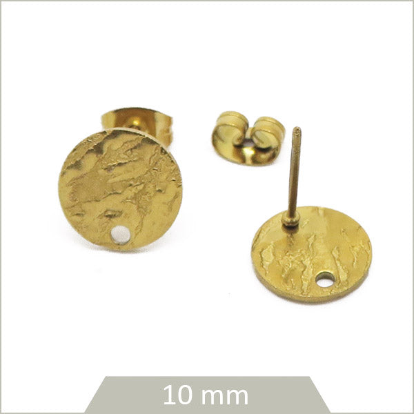 Vente clou boucles d'oreilles rond acier