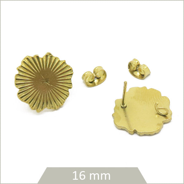 creer boucles d'oreilles avec clou acier doré