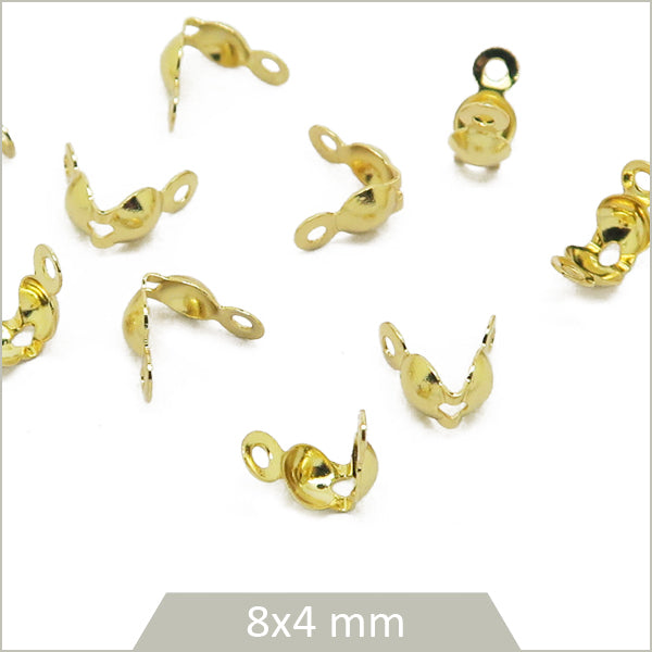 20 embouts cache-noeuds en acier inoxydable doré