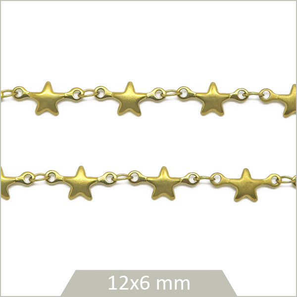 1m de chaine étoile acier inoxydable 304