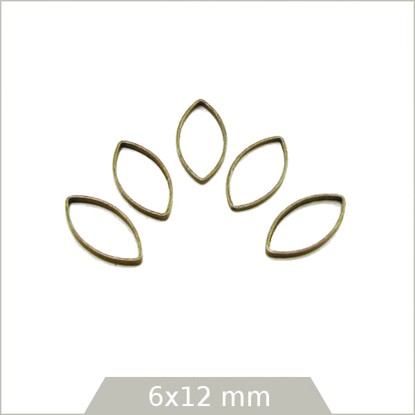 Lot De 20 Anneaux De Jonction Ovales Fermés En Bronze – 25x10 Mm, Sans Nickel – Pour Bijoux Et Créations
