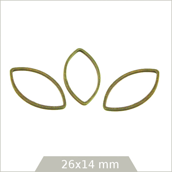 anneau navette bronze pour bijoux