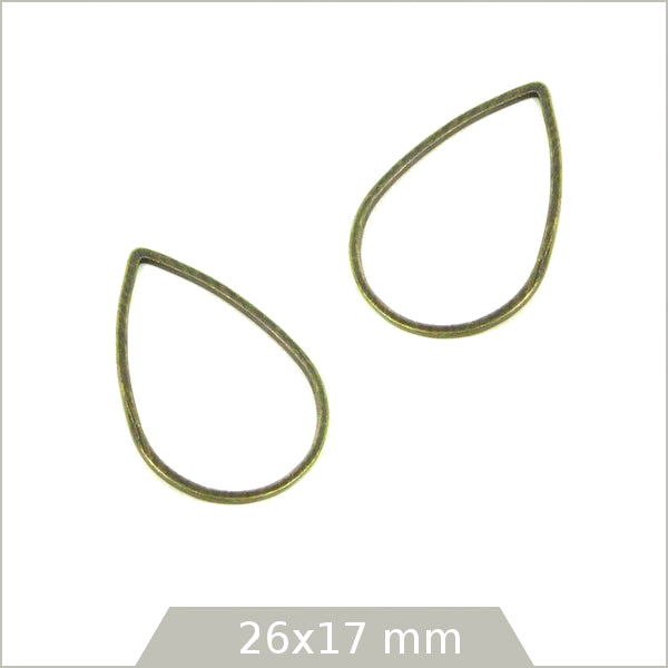 créoles gouttes bronze