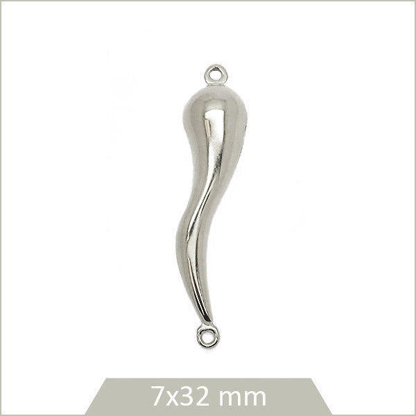 1 breloque corne d'abondance italienne en acier inoxydable 304