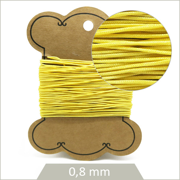 10 m de cordon synthétique 0,8 mm jaune