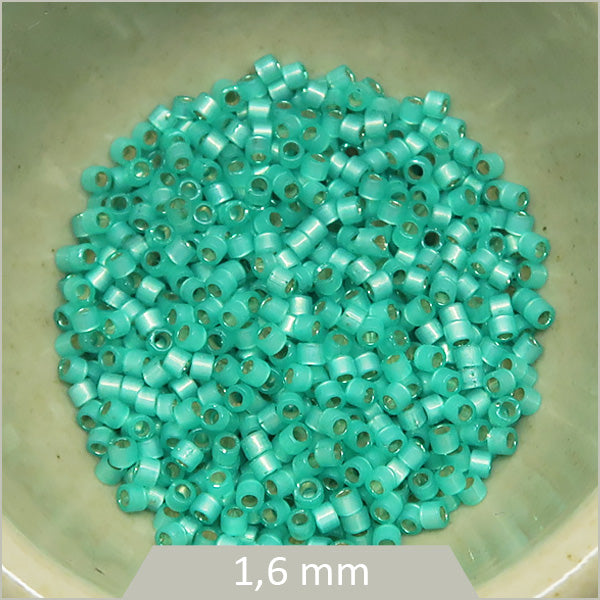 5g de perles Miyuki Delica 11/0, DB0627 vert turquoise