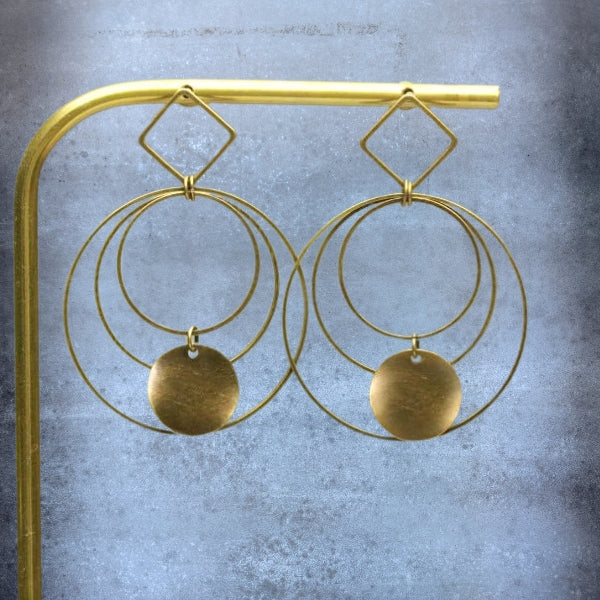 Idée création boucles d'oreilles géométriques