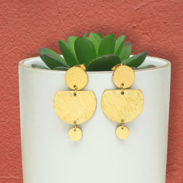 DIY boucles d'oreilles dorées