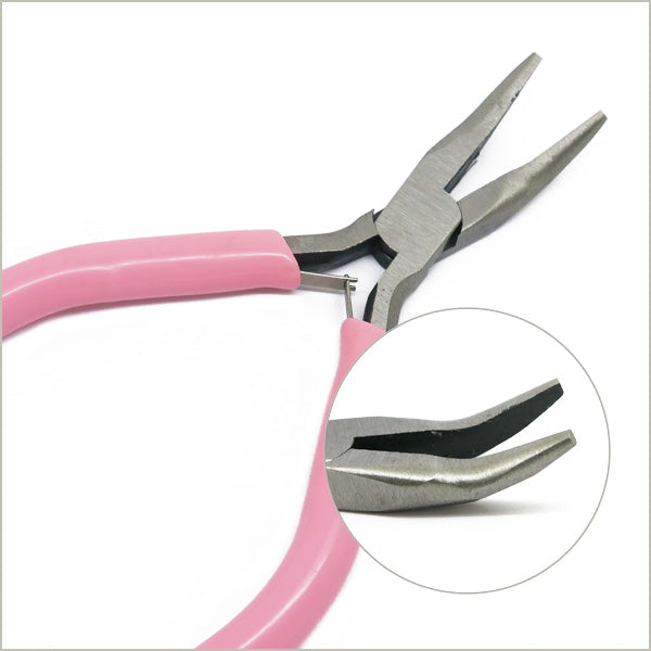 1 pince plate à bec courbé