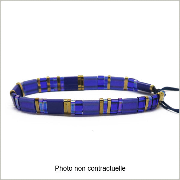 6g de mix de perles Tila Cobalt et OR