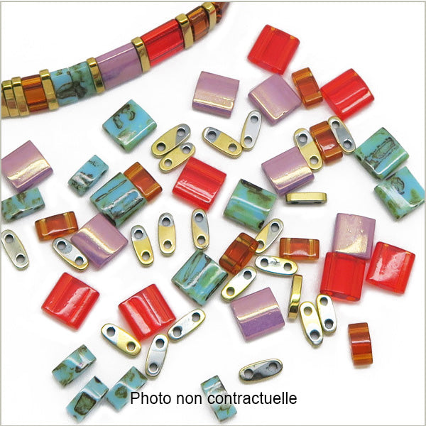 6g de mix de perles Tila bouquet OR