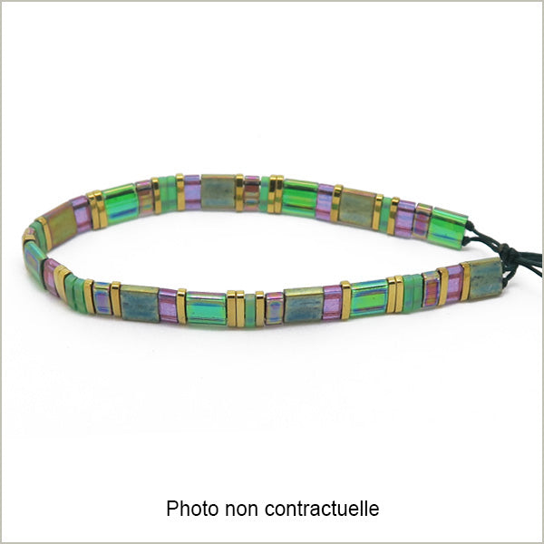 6g de mix de perles Tila Néon