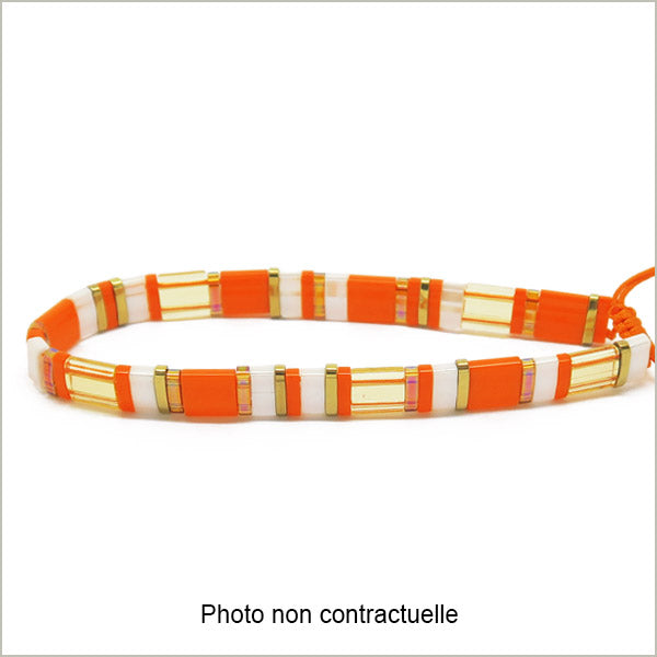 6g de mix de perles Tila mandarine