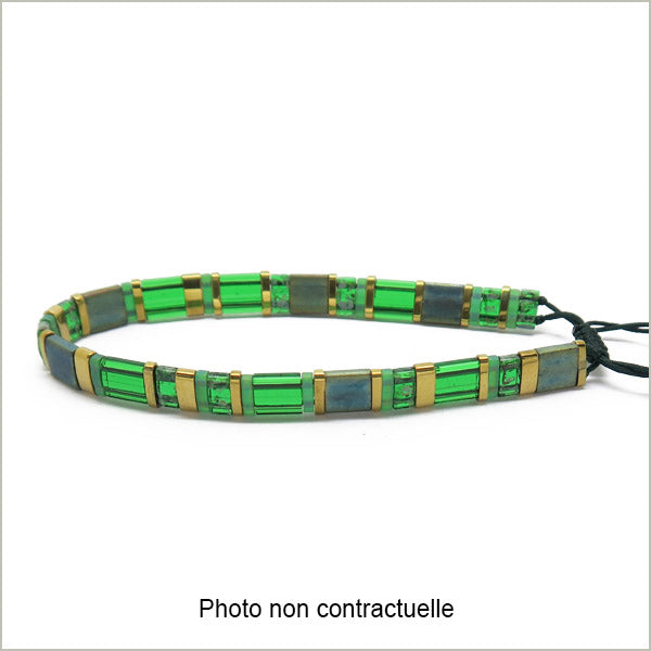 6g de mix de perles Tila Emeraude