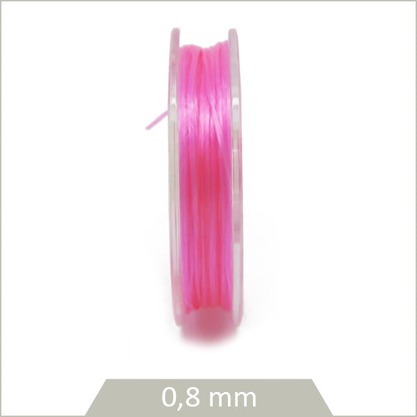 10 m de fil élastique 0,8 mm, rose