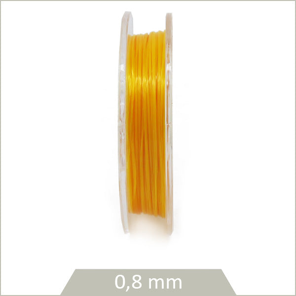 10 m de fil élastique 0,8 mm, jaune or