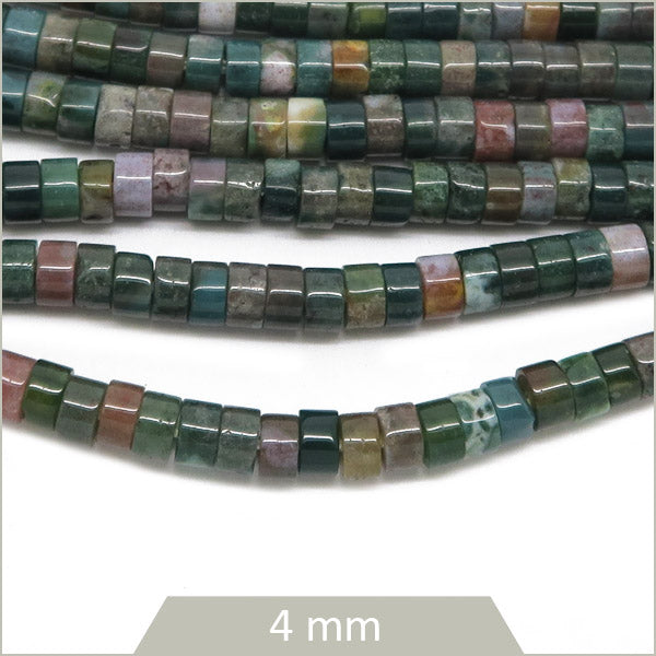 Env. 150 perles heishi en agate indienne