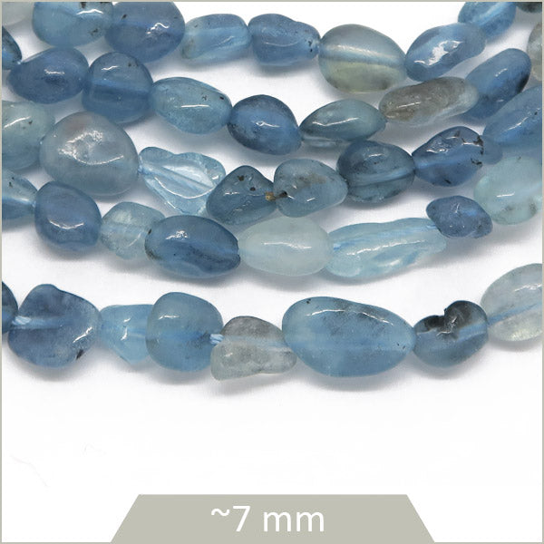 Perles pierre naturelle aigue marine