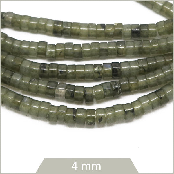 Env. 150 perles heishi en labradorite
