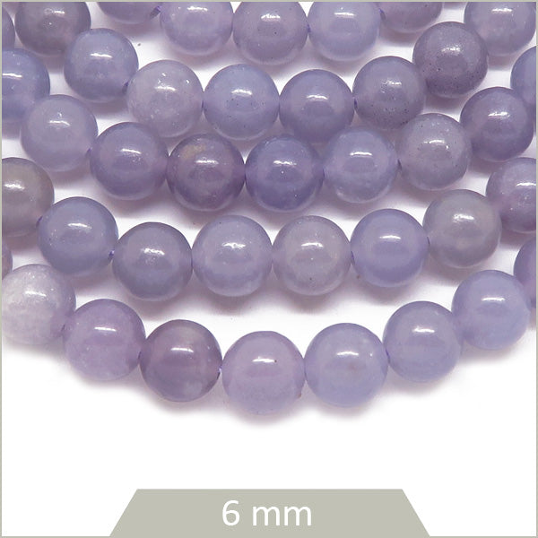 Env. 58 perles rondes en Lépidolite, 6 mm