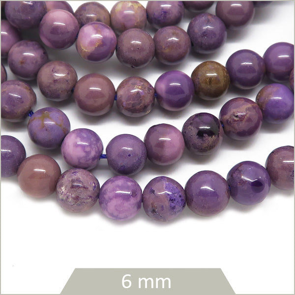 Env. 60 perles rondes en Phosphosidérite, 6 mm