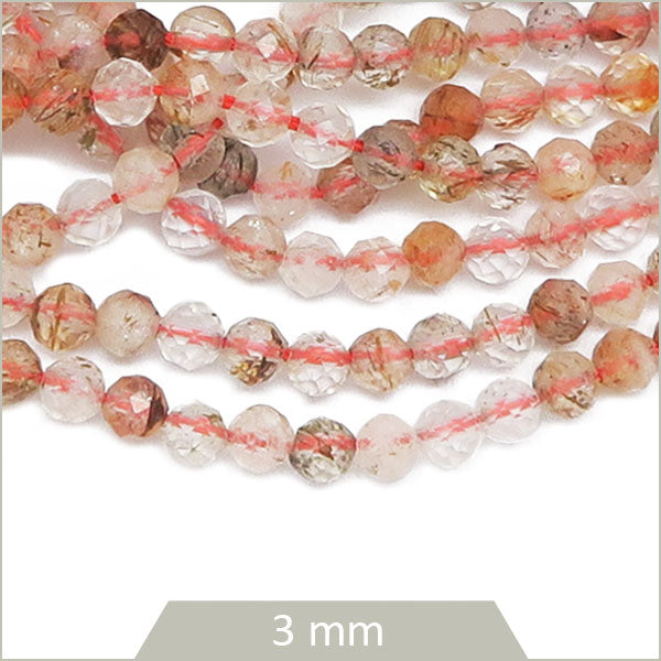Perles Saphir Rose Naturel 8-13mm - Tranches Coupées Facettées - 49 Carats - Inde
