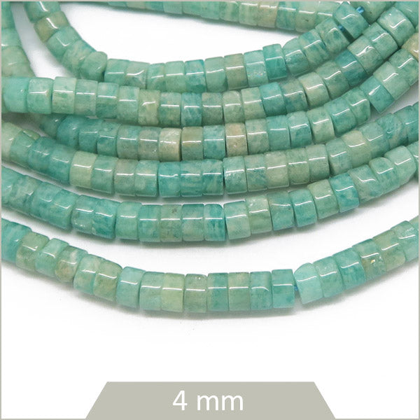 Env. 150 perles heishi en amazonite