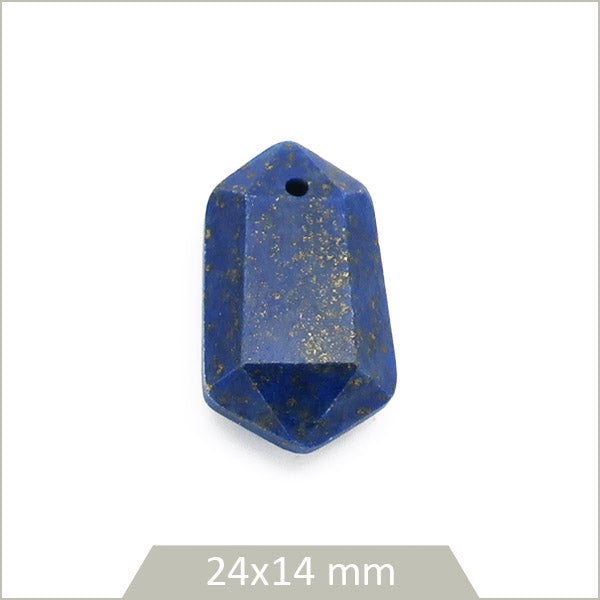 1 breloque prisme en pierre naturelle de Lapis Lazuli
