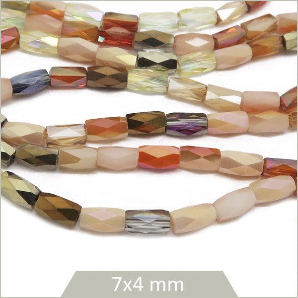 Fournisseur perles colonne à facettes en verre